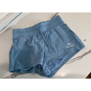 Adidas Three Stripes‎ Trefoil Lined Crinkle Windbreaker Shorts Size Medium Blue